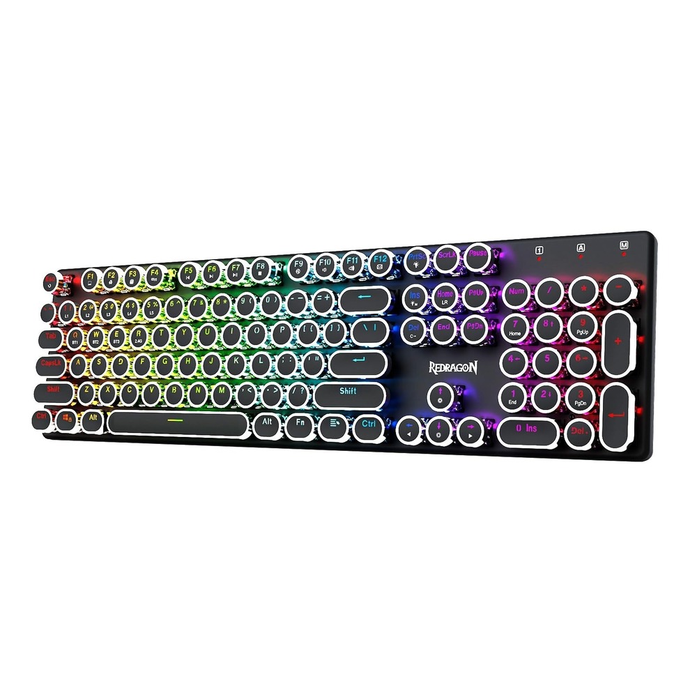 Redragon Flare Pro Wireless Mechanical Gaming Keyboard RGB Backlit Blue Switch